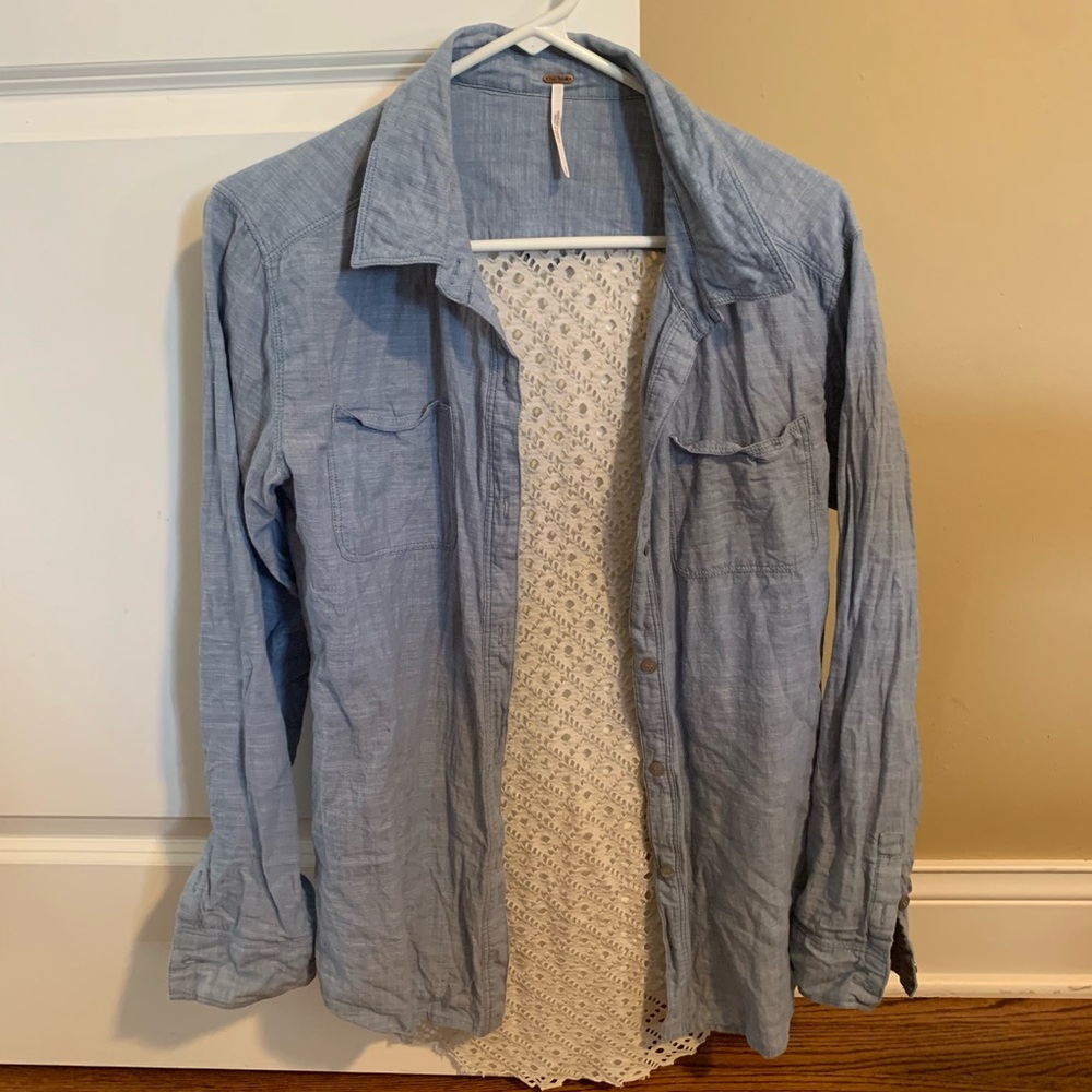 Free people size s denim shirt